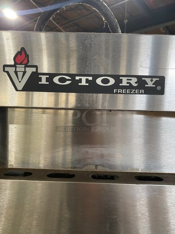 Victory Upright One Solid Door Stainless Steel Reach In Freezer! Model VF1 Serial H0634121! 115V 1 Phase! On Casters!  - Image 7 of 10