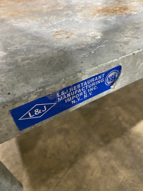 L & J Solid Stainless Steel Work Top/ Prep Table! With Storage Space Underneath! On Legs! - Image 7 of 7