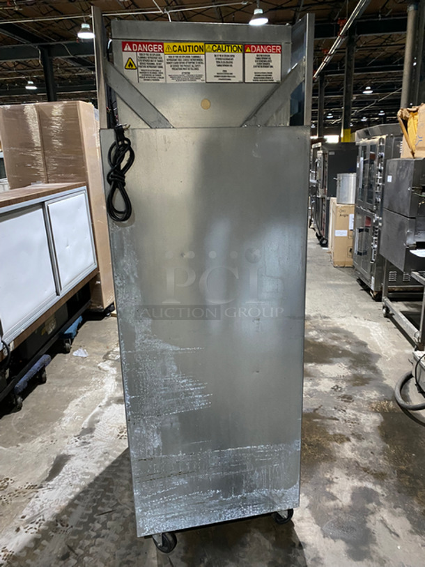 COOL! Delfield Commercial Single Door Reach In Refrigerator! With Poly Coated Racks! Solid Stainless Steel! On Casters! Model: GBR1PSPP2 SN: 1120307559 115V 60HZ 1 Phase - Image 3 of 9