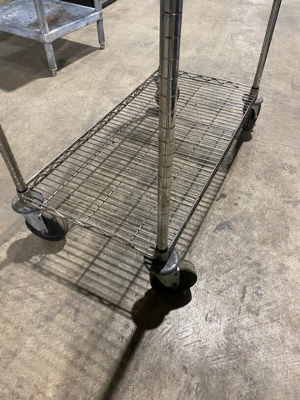 Commercial 2 Tier Utility Cart! Stainless Steel! On Casters! - Image 4 of 5
