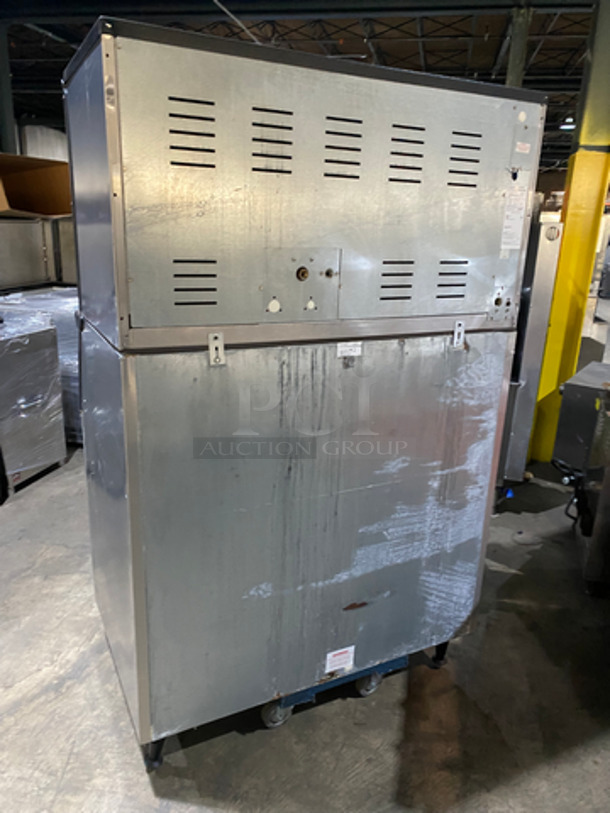 Ice-O-Matic Commercial Ice Machine Head! On Commercial Ice Bin! All Stainless Steel! On Legs! 2x Your Bid Makes One Unit! Model: ICE1406HW5 SN: 14041280010414 208/230V 60HZ 1 Phase - Image 3 of 9