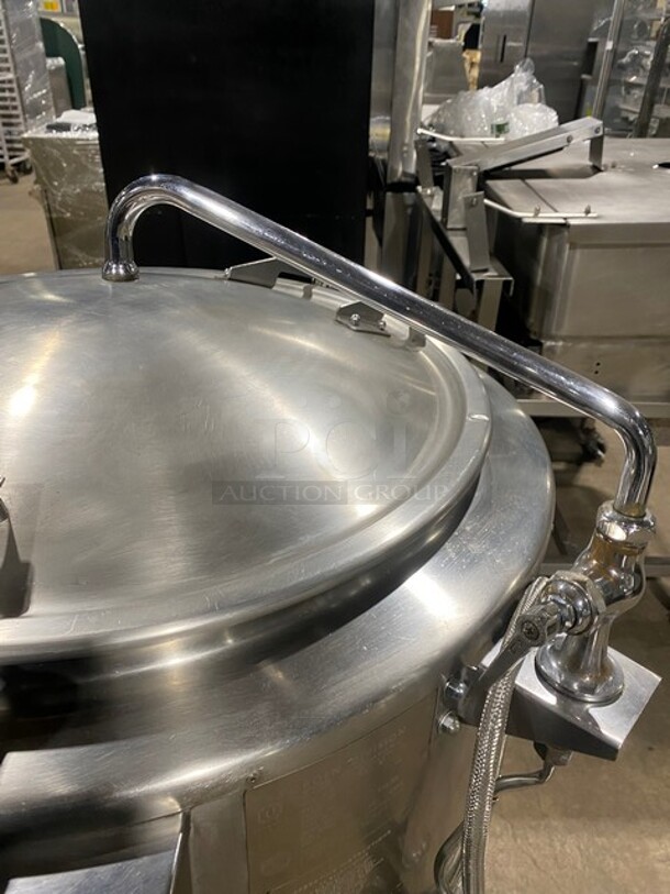 Groen Commercial Natural Gas Powered Jacketed Self-Contained Soup Kettle! All Stainless Steel! On Legs! Model: AH140 SN: 1380 115V 1PH - Image 6 of 11