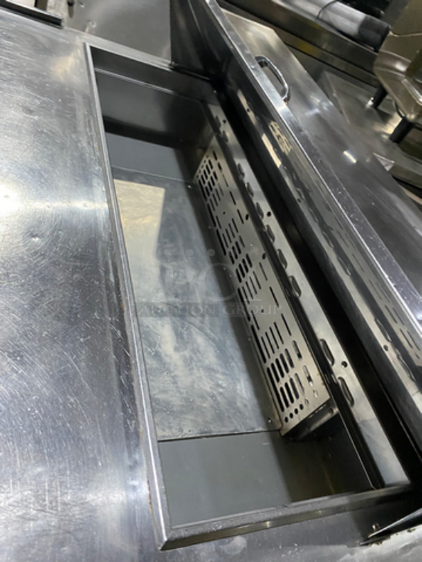 COOL! Turbo Air Commercial Refrigerated Sandwich Prep Table! With 2 Door Storage Space Underneath! With Poly Coated Racks! All Stainless Steel! On Casters! Model: MST48 115V 60HZ - Image 8 of 9