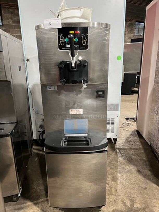COOL! Taylor Commercial Single Handle Soft Serve Ice Cream Machine! All Stainless Steel! On Casters! Model: C70727 SN: K8102955 208/230V 60HZ 1 Phase