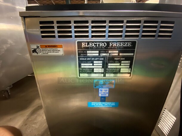 Electro Freeze 3 Handle Counter Top Soft Serve Ice Cream Machine! All Stainless Steel! Model: CS10237 SN: F2H1399 208/230V 60HZ 1 Phase - Image 6 of 9