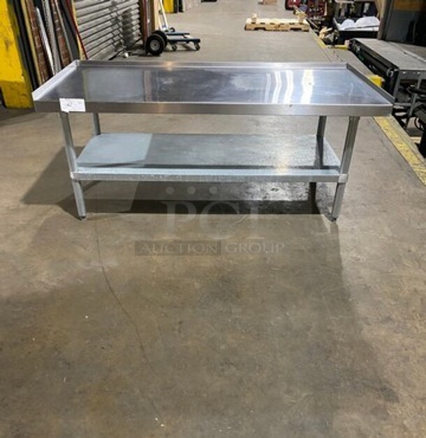 LIKE NEW! Heavy Duty Solid Stainless Steel Equipment Stand! With Storage Space Underneath! On Legs!
