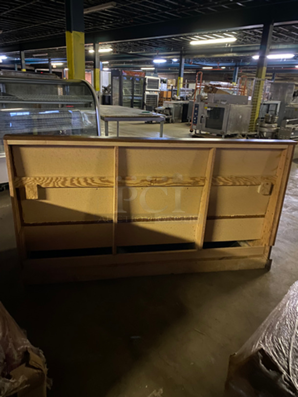 NEW! Single Sided Light Brown Cushioned Booth Seat! With Wooden Outline! Perfect For Up Against The Wall! Can Be Connected With Any Of The Booths Listed! - Image 2 of 5