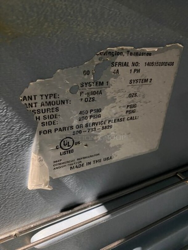 Delfield Commercial Single Door Lowboy/ Worktop Cooler! With Poly Coated Racks! All Stainless Steel! SN: 1405152002438 115V 60HZ 1 Phase - Image 7 of 8