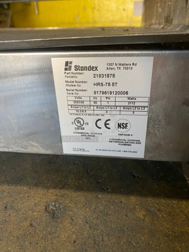 APW Wyott Commercial Countertop Hot Dog Roller Grill! All Stainless Steel! On Legs! Model: HRS755T SN: 8179619120006 208/240V 60HZ 1 Phase - Image 8 of 8