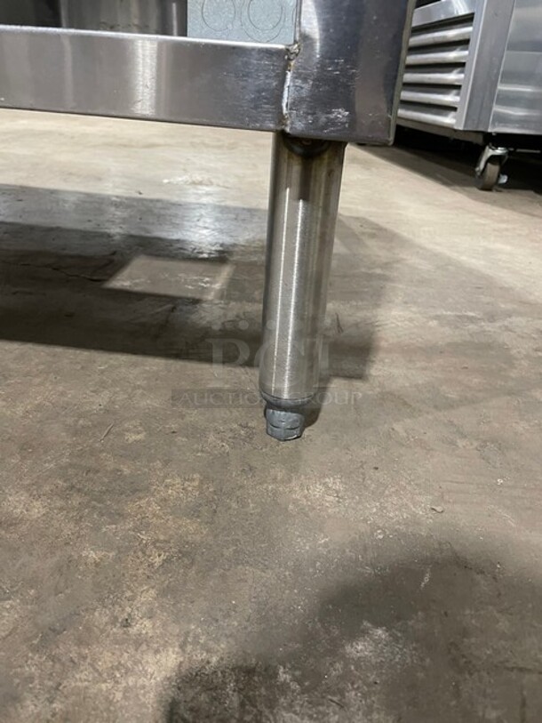 GREAT! Commercial Electric Powered 3 Bay Steam Table! With Storage Space Underneath! All Stainless Steel! With Full Size Removable Cutting Board! On Legs!  - Image 9 of 10