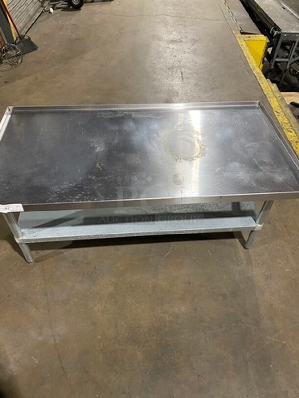 LIKE NEW! Heavy Duty Solid Stainless Steel Equipment Stand! With Storage Space Underneath! On Legs! - Image 5 of 9