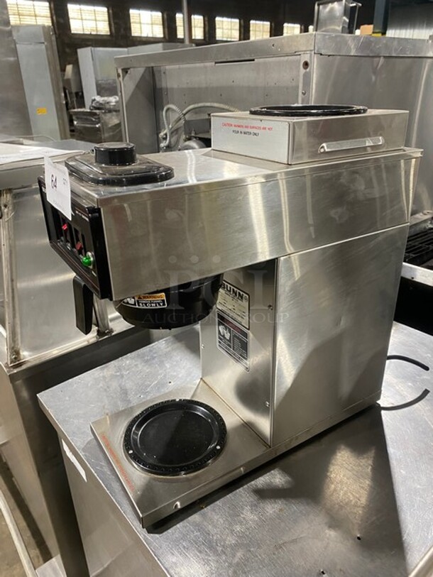 Bunn Commercial Countertop Coffee Maker! With 2 Coffee Pot Warmers! All Stainless Steel! Model: VP172 SN: VP17024348 120V 60HZ 1 Phase - Image 3 of 9