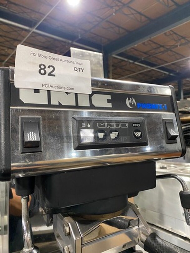 Unic Commercial Countertop Single Group Espresso Machine! Stainless Steel Body! On Legs! Model: PHOENIXI SN: 10450142 110V 60HZ 1 Phase - Image 5 of 8