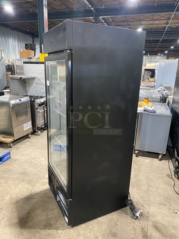 Nice! Habco One Door Glass Reach In Cooler Merchandiser with PolyRacks! Model ESM28 Serial 28036056! 115V 1 Phase! - Image 2 of 7