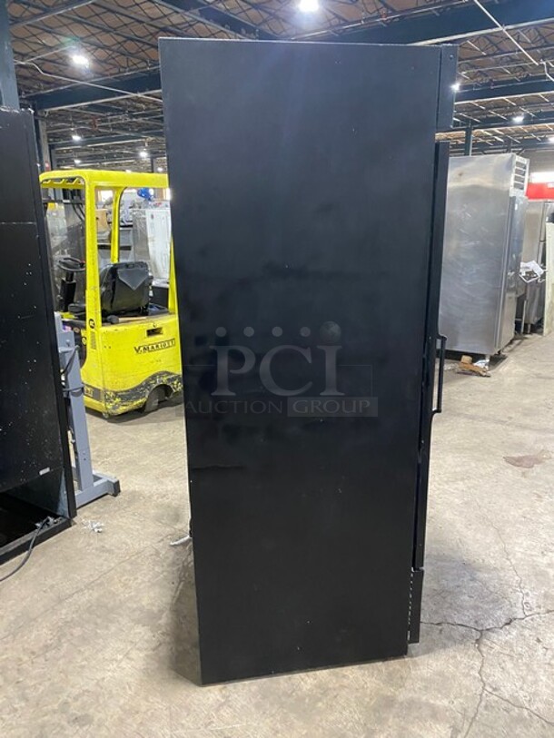 Nice! Habco One Door Glass Reach In Cooler Merchandiser with PolyRacks! Model ESM28 Serial 28036056! 115V 1 Phase! - Image 3 of 7