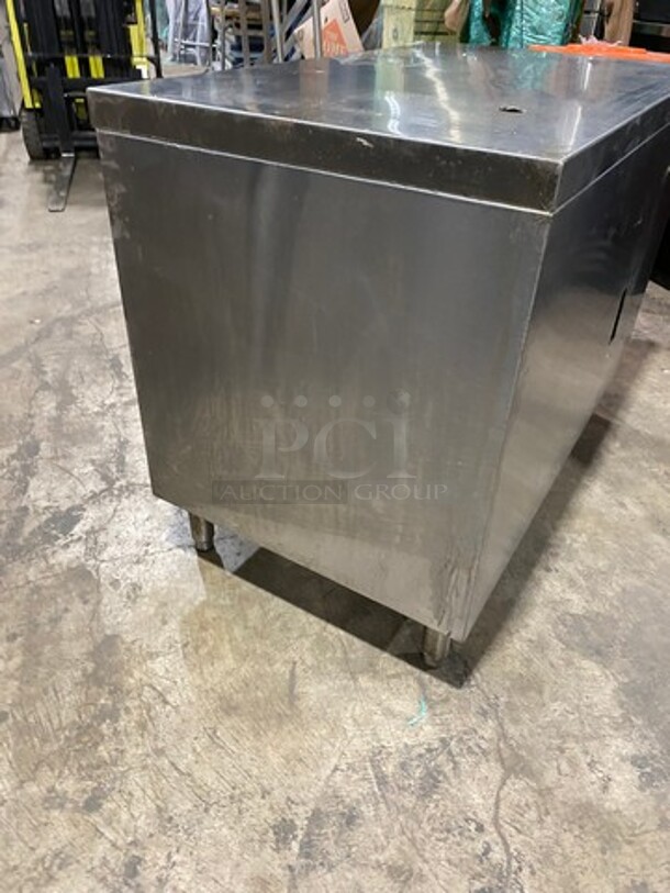 City Metal Works Custom Made Commercial Work Top Table! With 2 Door Storage Space Underneath! Solid Stainless Steel! On Legs! - Image 3 of 6