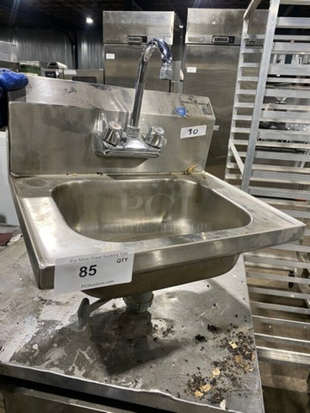 Eagle All Stainless Steel Hand Washing Sink! With Faucet And Handles!