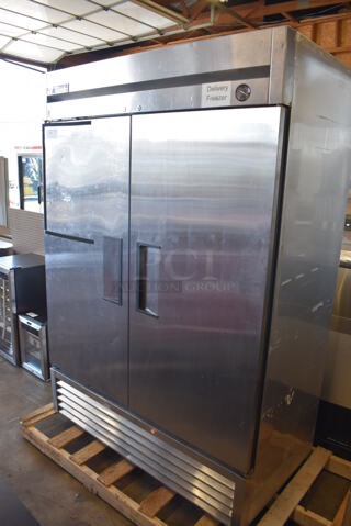 2013 True T-49F ENERGY STAR Stainless Steel Commercial 2 Door Reach In Freezer w/ Poly Coated Racks. 115 Volts, 1 Phase. Tested and Working!