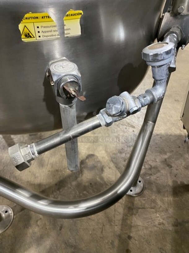 2014 Cleveland Commercial Tilted Soup Kettle! All Stainless Steel! On Legs! Model: KDL60T SN: 140523052751 - Image 8 of 9