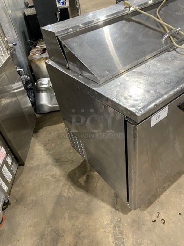 Turbo Air Commercial Refrigerated Sandwich Prep Table! With 2 Door Storage Space Underneath! All Stainless Steel! On Casters! Model: TST48SD 115V 60HZ 1 Phase - Image 4 of 10