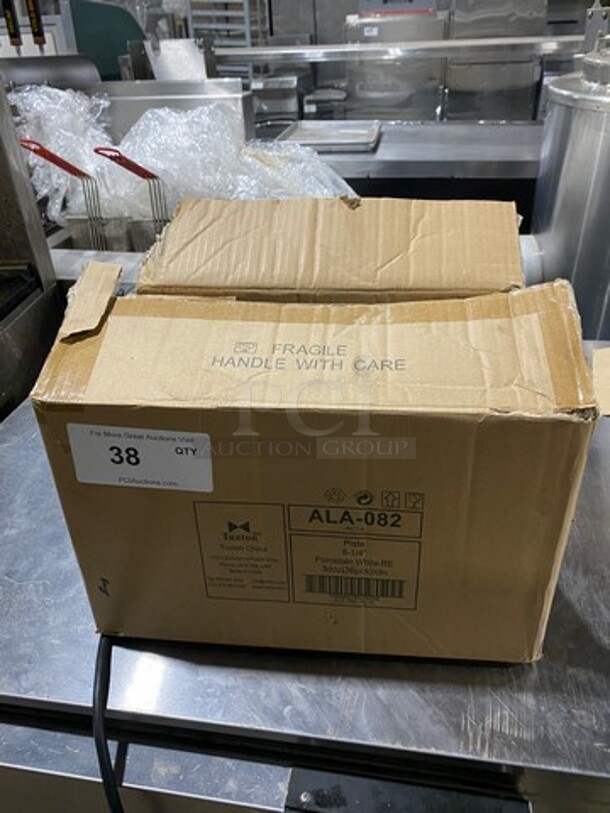 ALL ONE MONEY! Tuxton 8" White Porcelain Plates! - Image 1 of 5