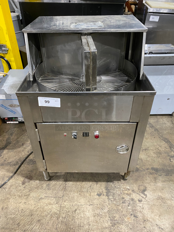 American Dish Service Termac Commercial Rotary Bar Glass Washer! All Stainless Steel! On Legs! Model: ASQ SN:3077 120V 60HZ 1 Phase