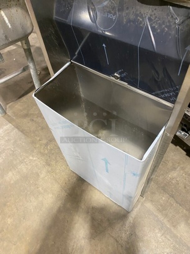 NEW! All Stainless Steel Wall Mount Paper Towel Dispenser With Trash Can Combo! Solid Stainless Steel! - Image 4 of 6