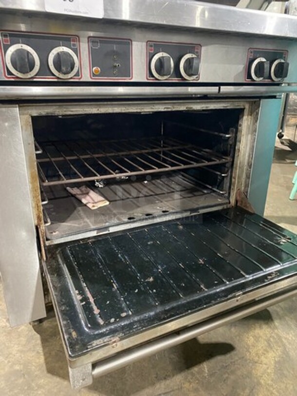 Garland Electric Powered 6 Burner Range! With Full Size Oven Underneath! With Back Splash! All Stainless Steel Body! On Casters! Model: SS686 SN: 0311RF0023 - Image 7 of 11