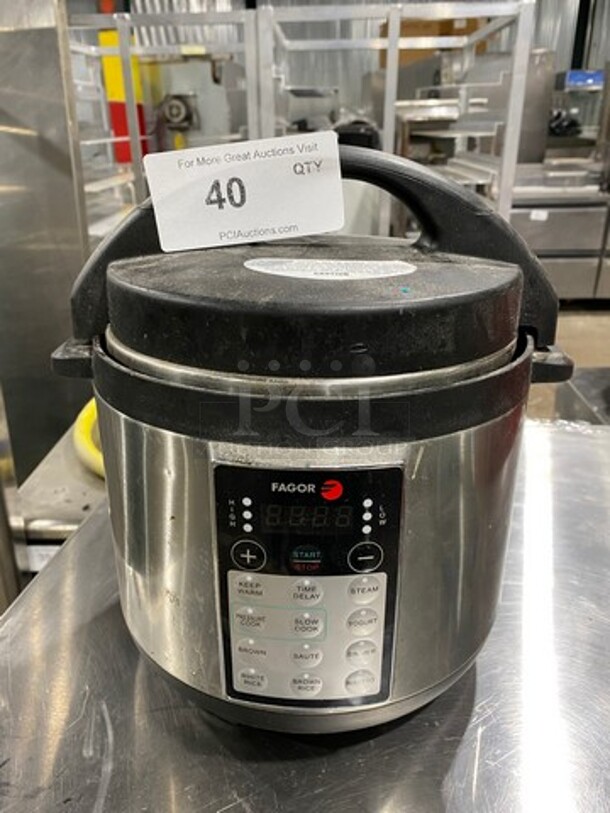 Fagor Countertop Multi Use Pressure Cooker! All Stainless Steel! Model: 670042050 120V