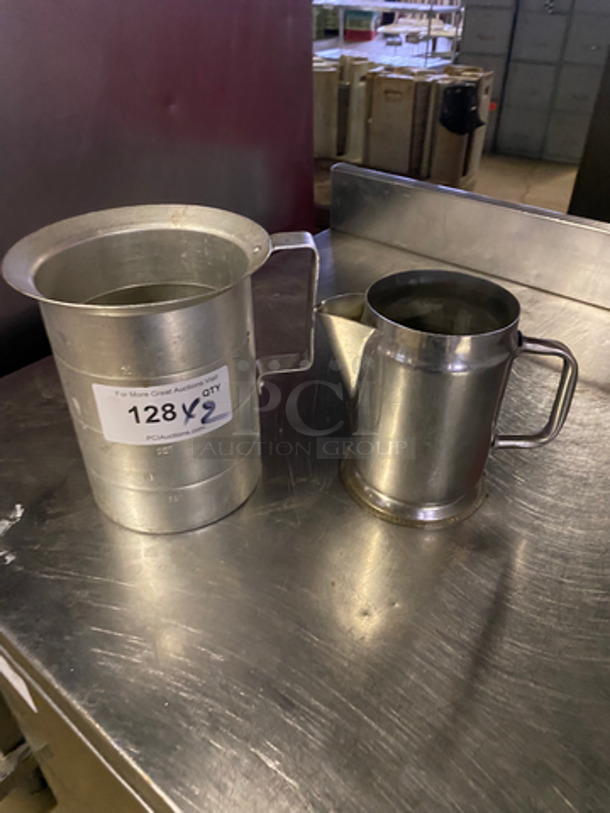 Metal 3L Pitcher And Metal Pourer! 2x Your Bid!