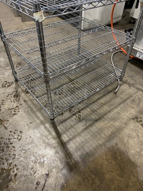 Commercial Metal 3 Tier Shelf! On Legs! BUYER MUST DISMANTLE! PCI CANNOT DISMANTLE FOR SHIPPING! PLEASE CONSIDER FREIGHT CHARGES! - Image 5 of 5