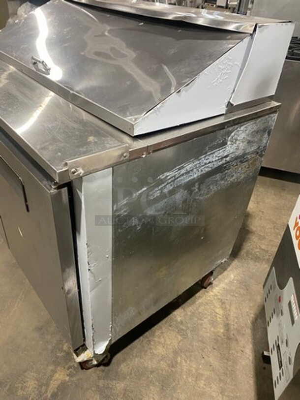 Cool Tech Commercial Refrigerated Sandwich Prep Table! With 2 Door Storage Space Underneath! All Stainless Steel! On Casters! Model: CTR48BMB SN: D025421 120V 60HZ 1 Phase - Image 2 of 9