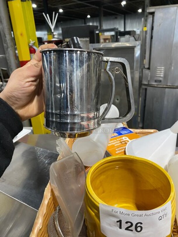 ALL ONE MONEY! MISCELLANEOUS! Includes Squeeze Bottles, Small Strainer, Ice Scoop And More! - Image 3 of 9