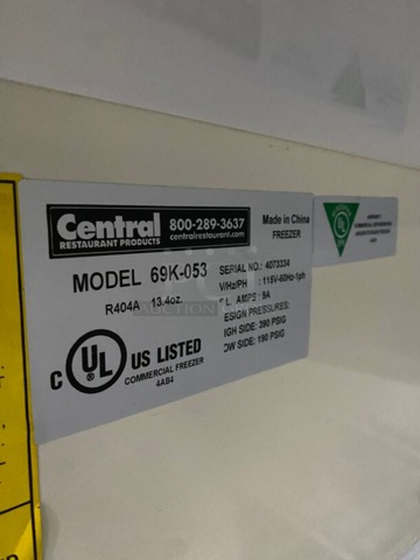 Everest Commercial 2 Door Lowboy/ Worktop Freezer! All Stainless Steel! Model: 69K053 SN: 4073334 115V 60HZ 1 Phase - Image 8 of 9