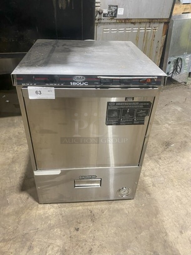 Nice! Late Model! CMA All Stainless Steel Under The Counter Dishwasher! Model 180UC! 1 Phase!  - Image 1 of 8