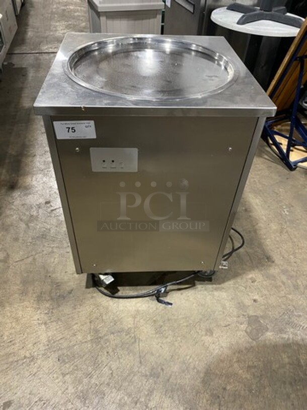 Commercial Fried Ice Cream Roll Machine! All Stainless Steel! On Casters! WORKING WHEN REMOVED! - Image 1 of 7