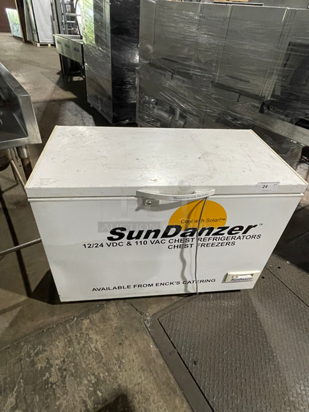 Sun Danzer Commercial Reach Down Chest Freezer/ Cooler! With Hinged Top Lid! Model: DCR225/C225 SN: 51430033