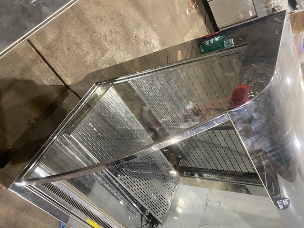 LATE MODEL! Omcan Commercial Open Refrigerated Display/Merchandiser Showcase! All Stainless Steel! With Stainless Steel Racks! 110V! Model RSCN0380 Serial 4000480930523010! Working When Removed! - Image 4 of 10