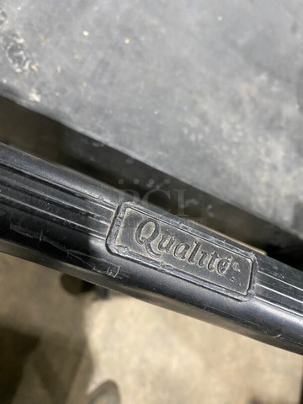 Qualite Commercial Poly 3 Tier Utility Cart! With Dual Side Push Handles! On Casters! - Image 6 of 6