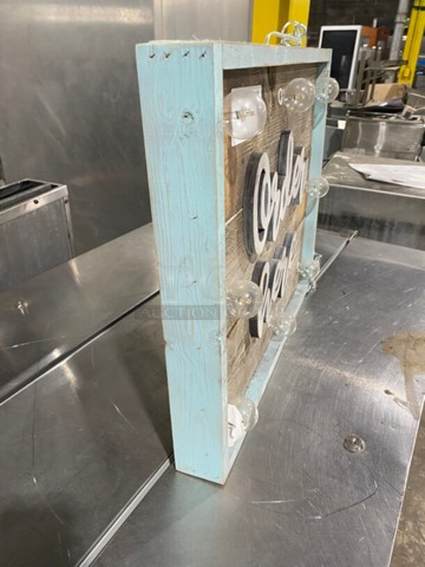 Wooden Frame Light Up "Order Here" Sign! - Image 3 of 5