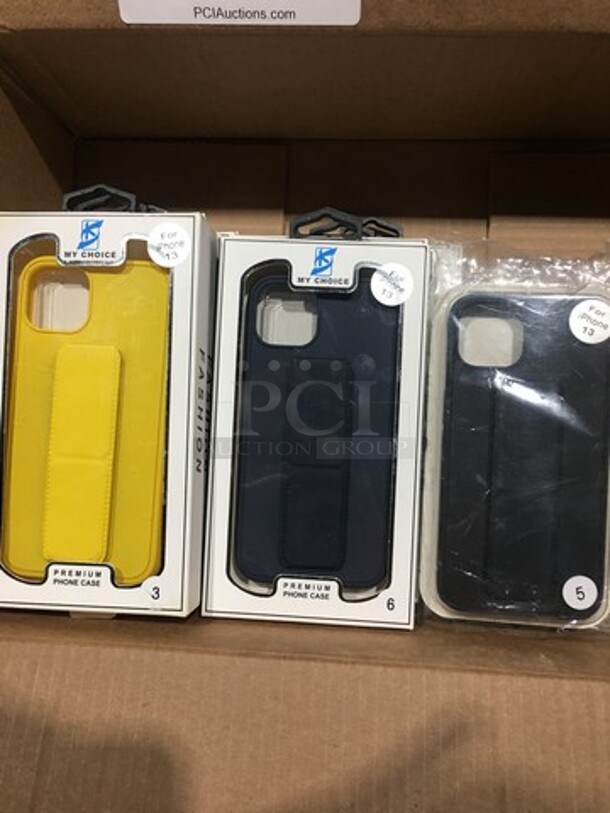ALL ONE MONEY! NEW! 15 My Choice Premium Case For iPhone 13! With Built In Phone Stand! Comes In Black, Yellow And Navy Blue! - Image 2 of 4