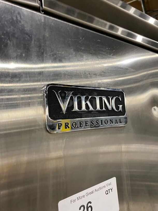 Viking Upright Half Cooler Half Freezer Combo Unit! With Poly Coated Racks And Shelves! Stainless Steel! - Image 11 of 12
