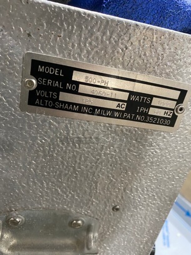 Alto Shaam Commercial Cook And Hold Cabinet! All Stainless Steel! WORKING WHEN REMOVED! Model: 500PH SN: 4406011 125V 60HZ 1 Phase - Image 7 of 7