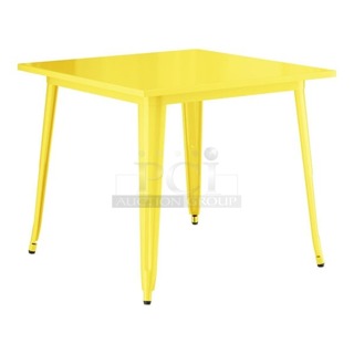 BRAND NEW SCRATCH & DENT! Lancaster Table & Seating 164DA3636YEL Alloy Series 36" x 36" Yellow Standard Height Outdoor Table
