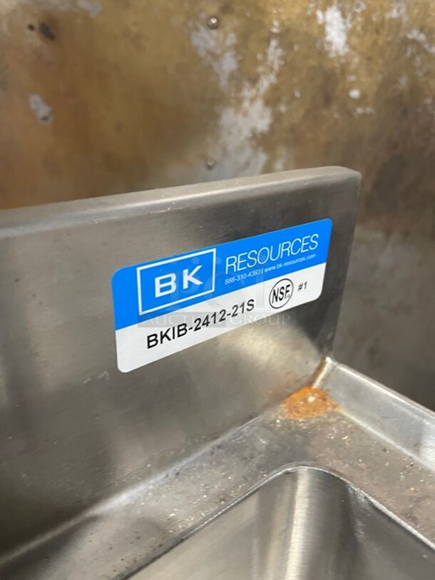 Like New!  BK Resources All Stainless Steel Commercial Under The Counter Ice Bin! Model BKIB-2412-21S!  - Image 6 of 7