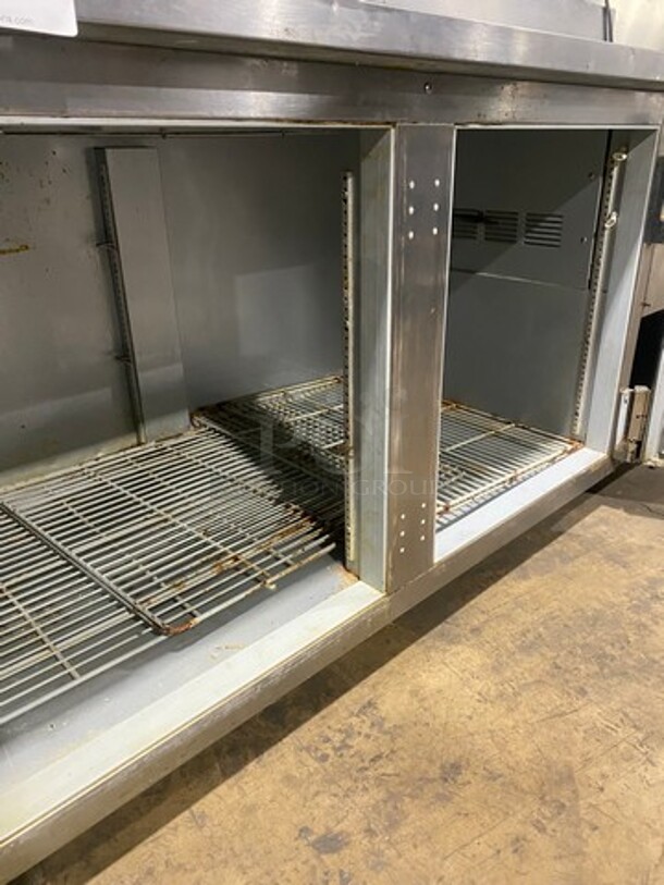 Beverage Air Commercial Refrigerated Pizza Prep Table! With 2 Door Storage Space! All Stainless Steel! Model: DP67 SN: 11803910 115V 60HZ 1 Phase - Image 6 of 9