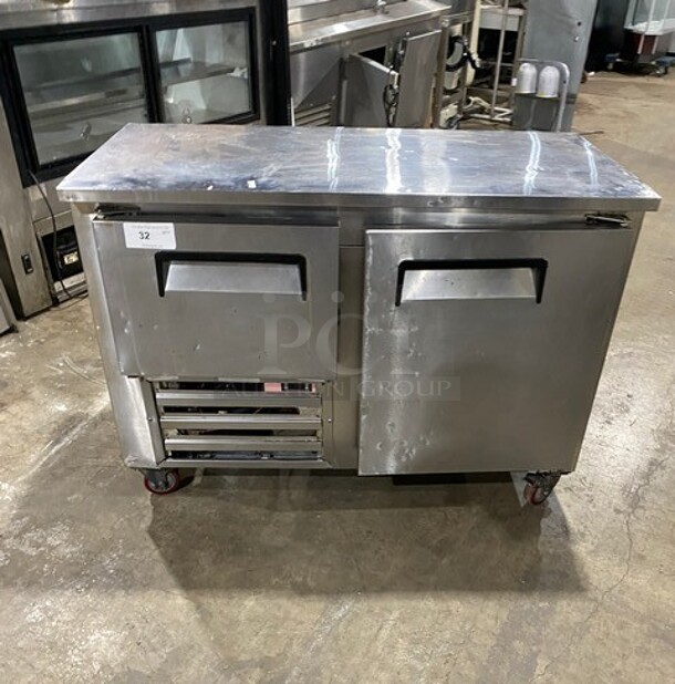 Cool Tech Commercial 2 Door Lowboy/ Worktop Cooler! Stainless Steel! On Casters! - Image 1 of 8