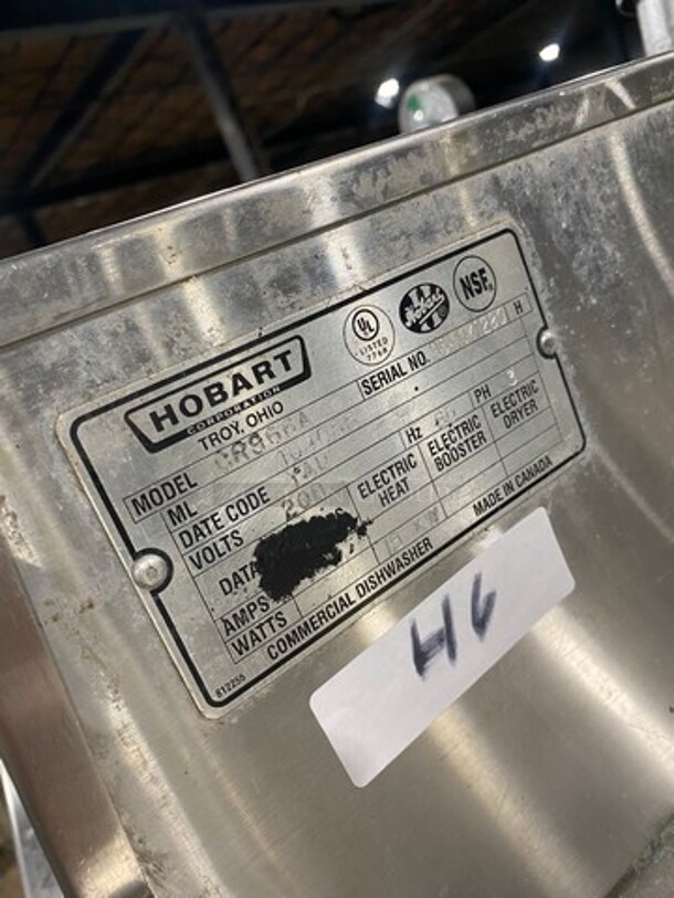FAB! Hobart Commercial Heavy Duty Conveyor Dishwasher! All Stainless Steel! On Legs! Model: CRS66A SN: 851041280 208V 60HZ 3 Phase - Image 11 of 12