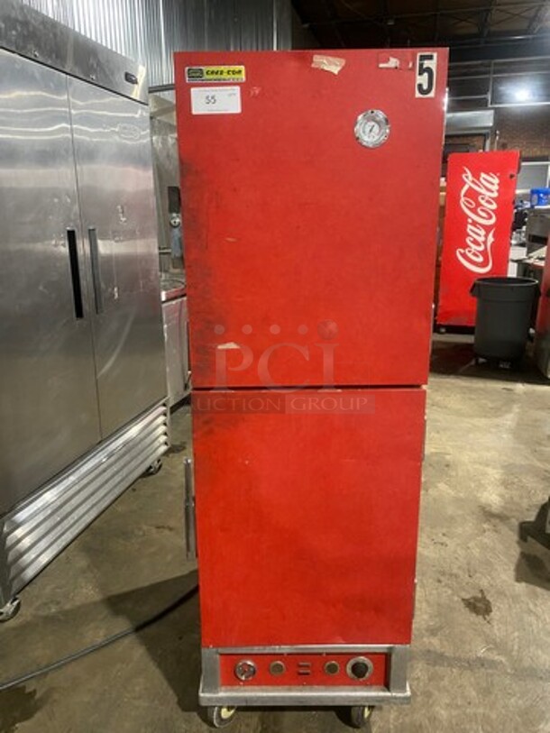 Cres Cor Commercial Insulated Warming/Proofing Cabinet! With 2 Half Doors! Holds Full Size Trays! All Stainless Steel! On Casters!