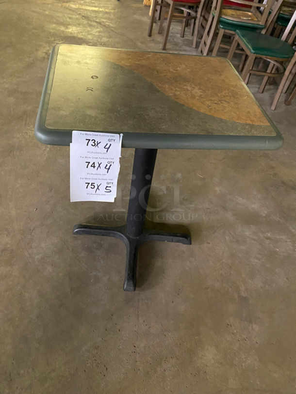 Square Subway Tables! With Black Metal Base! 4x Your Bid! - Image 7 of 7